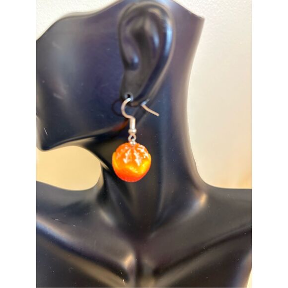 Peeled Orange Earrings - Picture 3 of 3